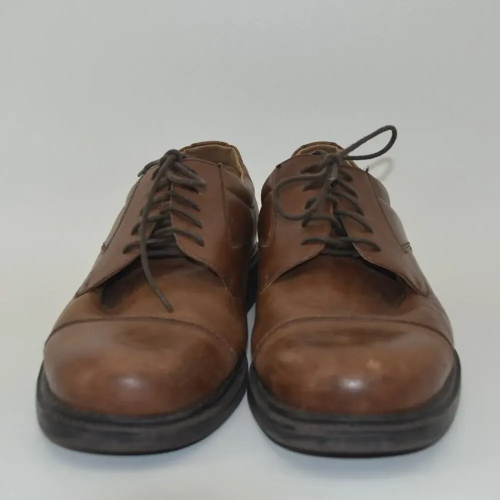 Borelli Brown Men's Oxford Lace Up Leather Round Toe Size 11